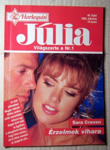 Jlia 49. rzelmek Vihara (Sara Craven) 1993 (romantikus)