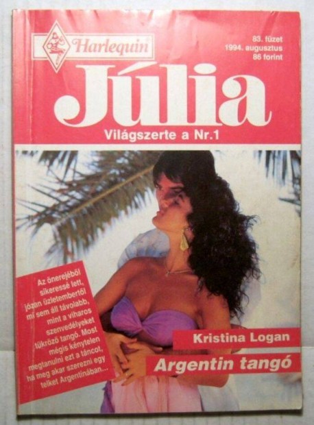 Jlia 83. Argentin Tang (Kristina Logan) 1994 (2kp+tartalom)