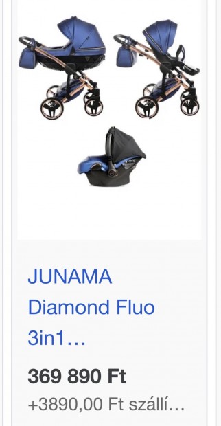 Junama Diamond Csodaszp luxusbabakocsi 3:1