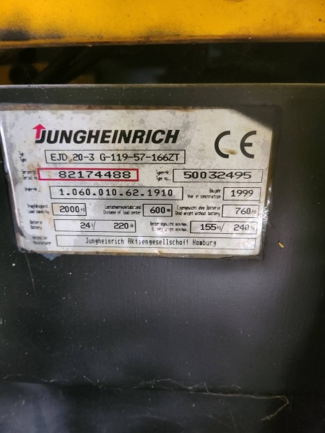 Jungerlich EJT-20 gyalogkisret targonca! 