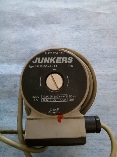Junkers Grundfos fűtési keringető szivattyú gázkészülékhez 