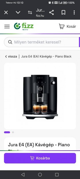 Jura E4 kvgp elad 