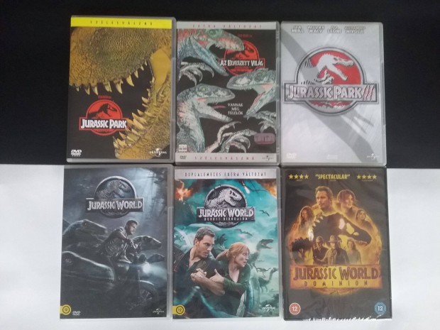 Jurassic Park 1,2,3, s Jurassic World 1,2,3, a teljes gyjtemny . Sz