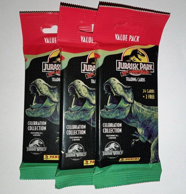 Jurassic Park 30th Anniversary Trading Cards Value Pack krtyk