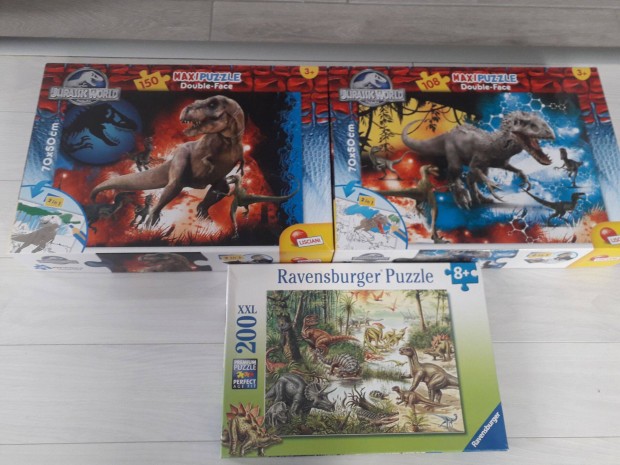 Jurassic World Maxi színezhető puzzle 2 doboz + Ravensburger puzzle