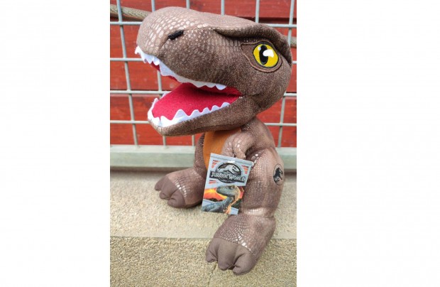 Jurassic World -T-Rex új, címkés plüss (28 cm)