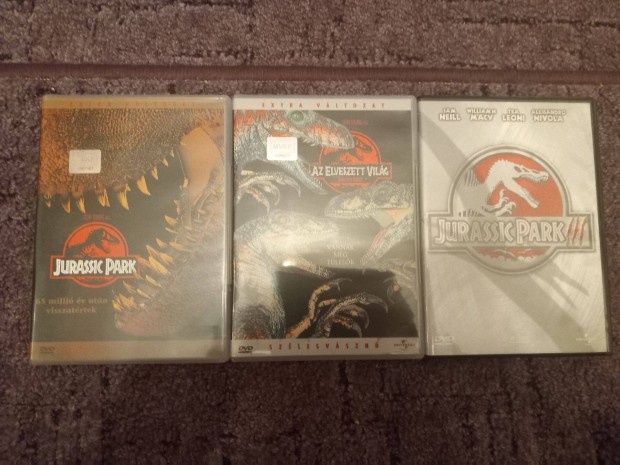 Jurassic park 1-3 DVD Gyjtemny