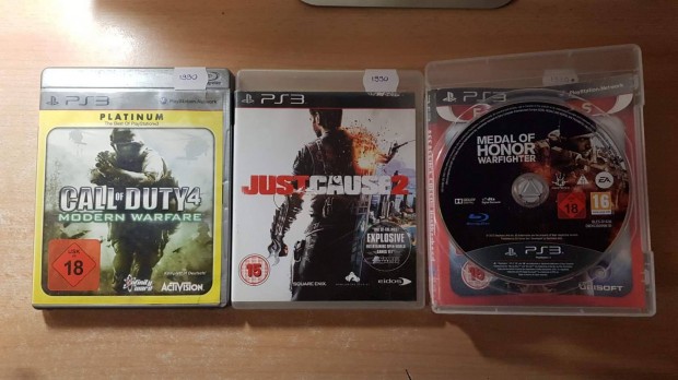 Just Cause 2, Medal of Honor PS3 Playstation 3 jtk !