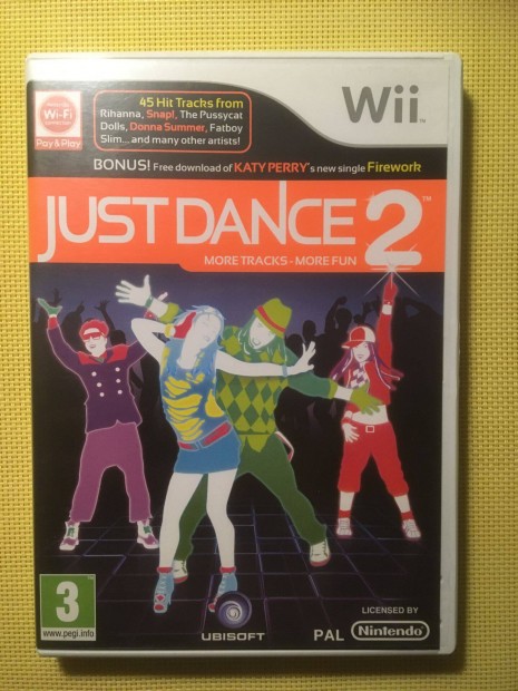 Just Dance 2 eredeti Nintendo Wii jtk, hajszlkarcos, 3 hnap gari