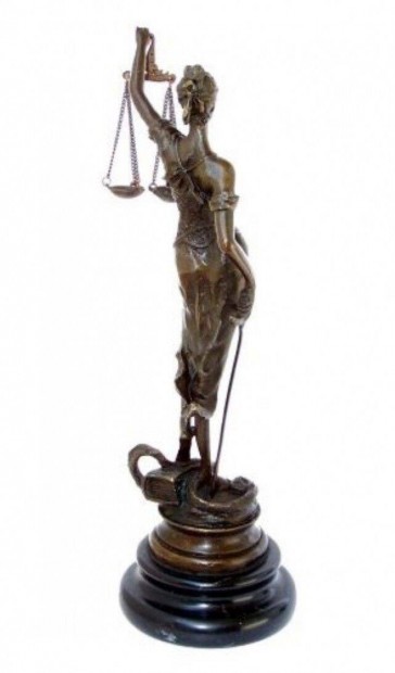 Justitia bronz szobor 23 cm (116)