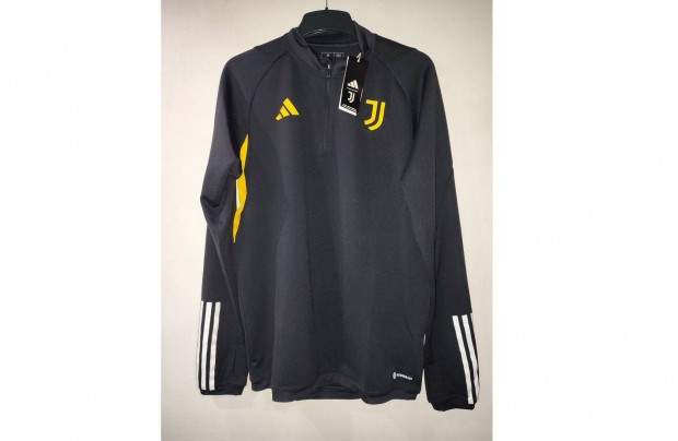 Juventus eredeti adidas cipzáras nyakú fekete sárga felső (M)