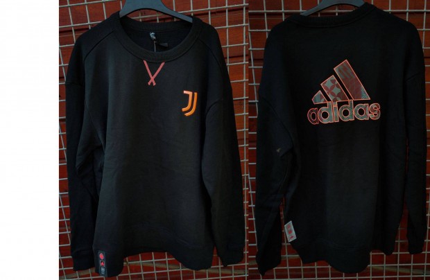 Juventus eredeti adidas fekete pulóver (L)