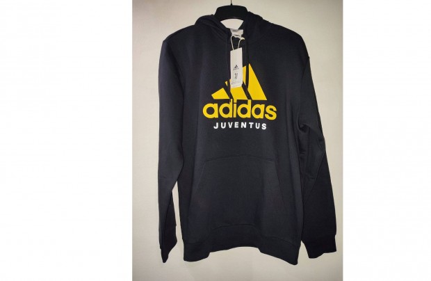 Juventus eredeti adidas kapucnis fekete pulóver (M)