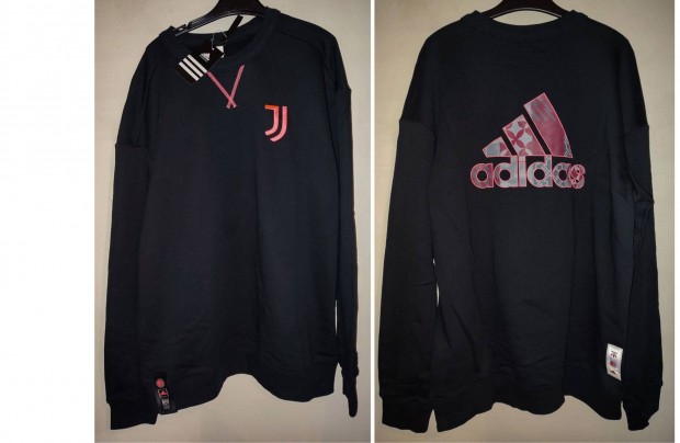 Juventus fekete eredeti adidas pulóver (M)