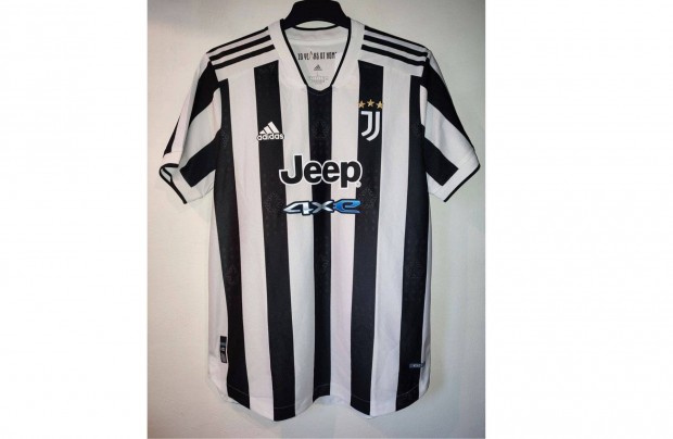 Juventus fekete fehér eredeti adidas 2021-22 csíkos mez (L)