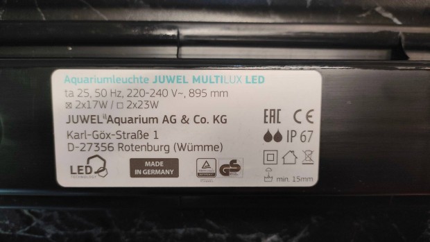 Juwel Multilux Led akvrium vilgts