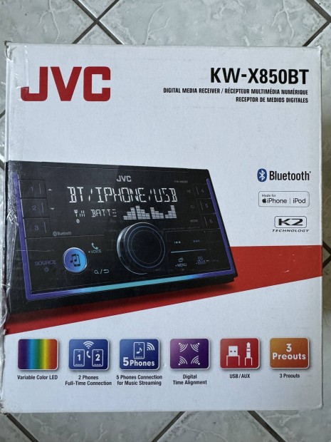 Jvc. 2 Din rádió usb/aux/bluetooth/spotify