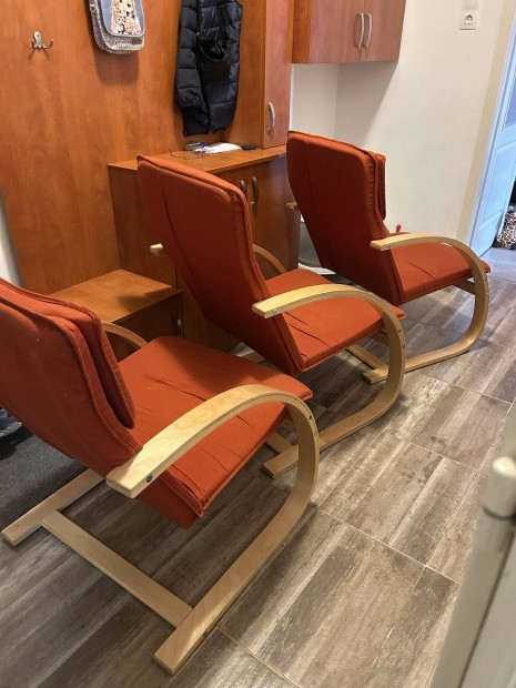 Jysk relax fotelek terrakotta színben