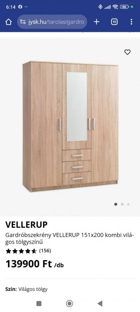 Jysk vellerup szekr�ny 