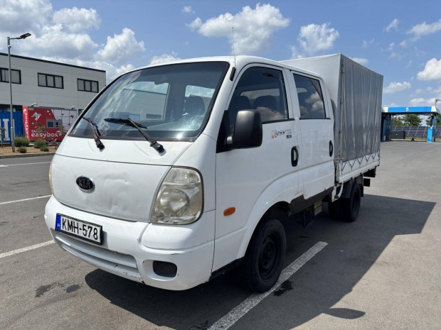 KIA K2500 2.5 D 6 személyes.platós/ponyvás.horgos