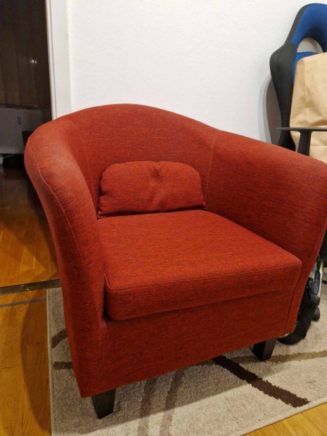 KIKA bordó/piros fotel