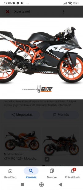 KTM R C 125 Alkatrszel