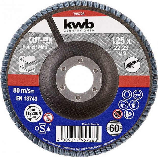 KWB PROFI CUT-FIX lamells legyez csiszolkorong 125mm G60 (49795726