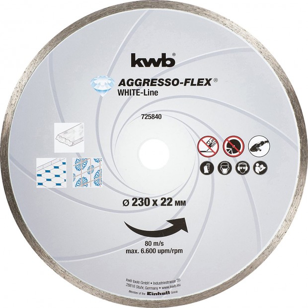 KWB PROFI WHITE-LINE AGGRESSO-FLEX  gymnt vgkorong  230mm (497258