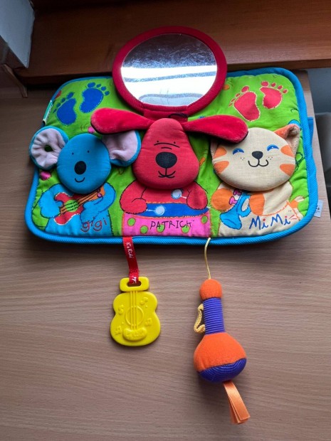K's Kids tükrös, hangot adó bébi foglalkoztató játék, hasaló párna, au
