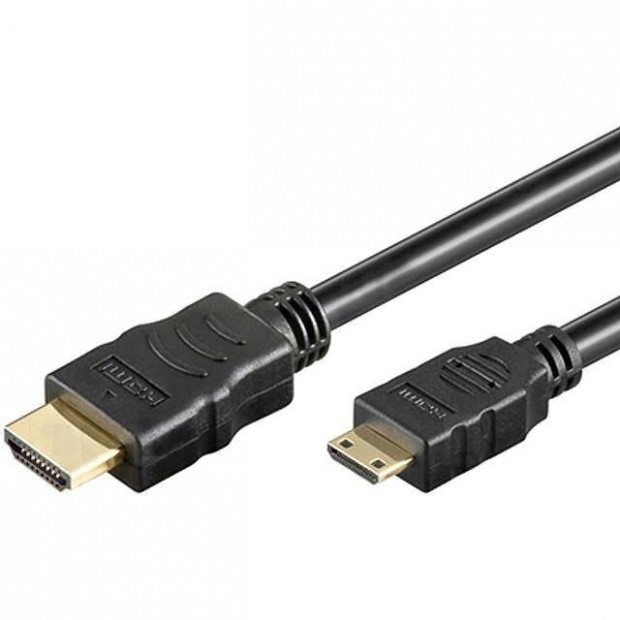 Kbel : HDMI / mini HDMI 1.4 -es - 3m - Aranyozott