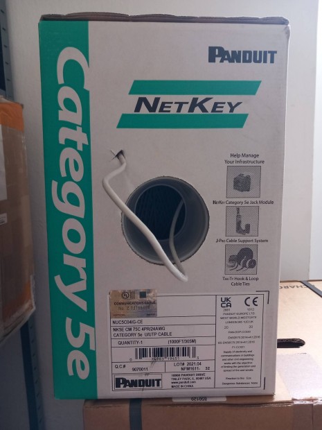 Kbel/vezetk Cat5e rz Panduit Netkey szrke