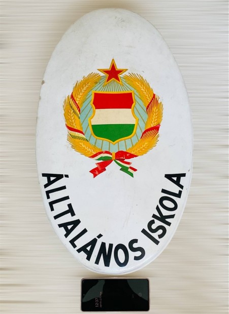 Kádár éra/címeres - Általános Iskola műanyag retro tábla