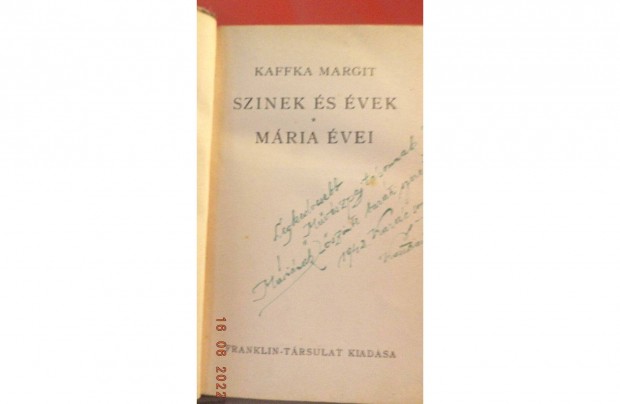 Kaffka Margit: Szinek s vek - Mria vei