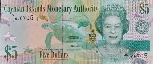 Kajmn-szigetek 5 dollr, 2010, UNC bankjegy