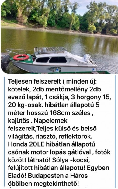 Kajts haj csnak motorral egytt 