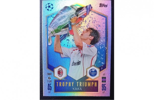 Kaká AC Milan Trophy Triumph focis kártya Match Attax 2025