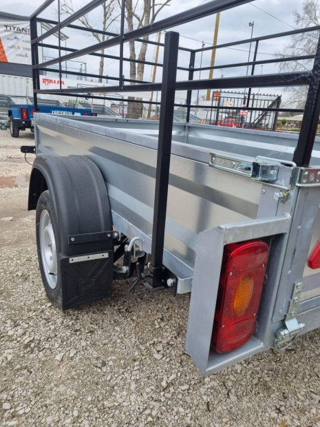 Kalydi Új 150x300 Horganyzott Utánfutó 750kg 60cm magas magasítóval