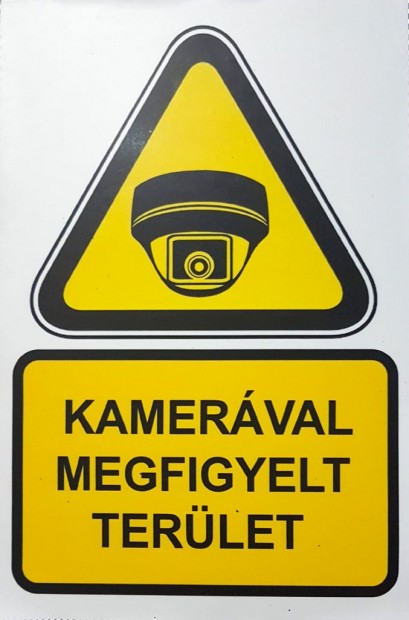 Kamerval megfigyelt terlet matrica 14,5X21,9cm