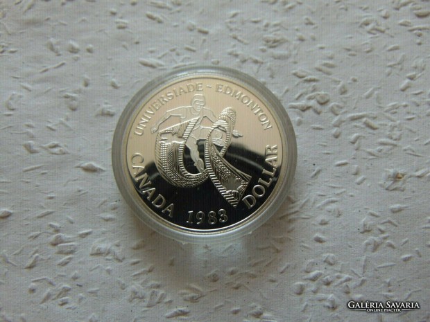 Kanada ezst 1 dollr PP 1983 23.32 gramm Zrt kapszulban