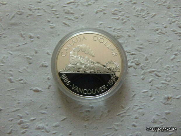 Kanada ezst 1 dollr PP 1986 23.32 gramm Zrt kapszulban