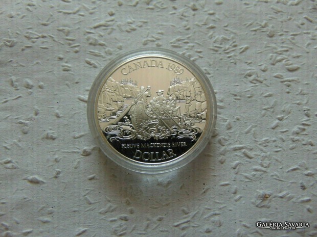 Kanada ezst 1 dollr PP 1989 23.32 gramm Zrt kapszulban