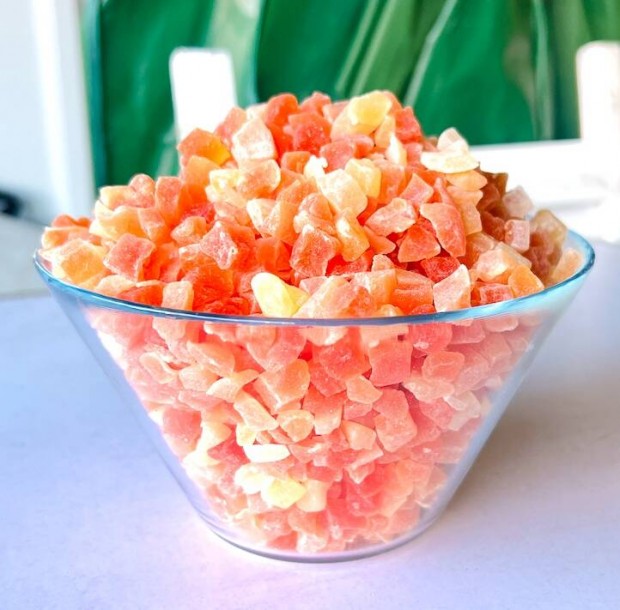 Kandírozott Papaya Kocka utánvéttel rendelhető