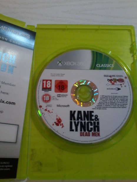 Kane & Lynch Dead Men Xbox 360 jtk elad.(nem postzom)