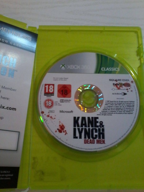 Kane & Lynch Xbox 360 jtk elad.(nem postzom)