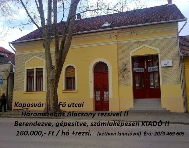 Kaposv�r Belv�rosi f�ldszint / g�zos, berendezett Alb�rlet Kiad�