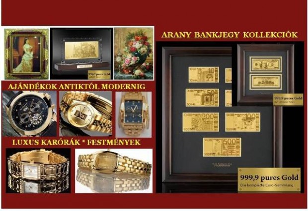 Karácsony Ajándék Női Férfi Óra, Karóra, Arany Bankjegy Antik Festmény