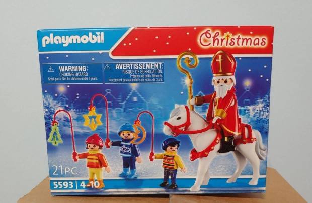 Karcsonyi Playmobil 5593 Szent Mikls Gyermekksrete Lmpsokkal j