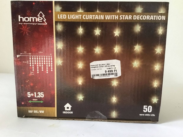 Karcsonyi csillag-fny dekorci (led-light curtain) Bontatlan