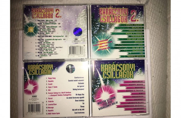 Karácsonyi csillagok 1.-2. CD 2 CD Karácsonyi CD Új posta megoldható