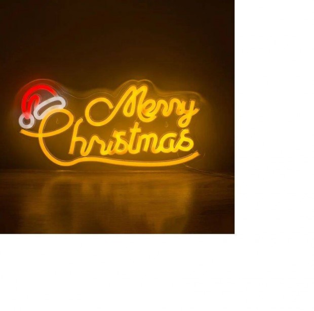 Karcsonyi lmpa "Merry Christmas" LED Neon 42.7x21cm